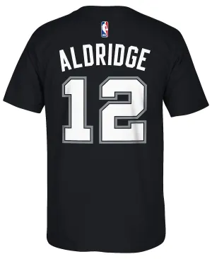 Men's lamarcus aldridge san antonio spurs player adidas T-shirt, black