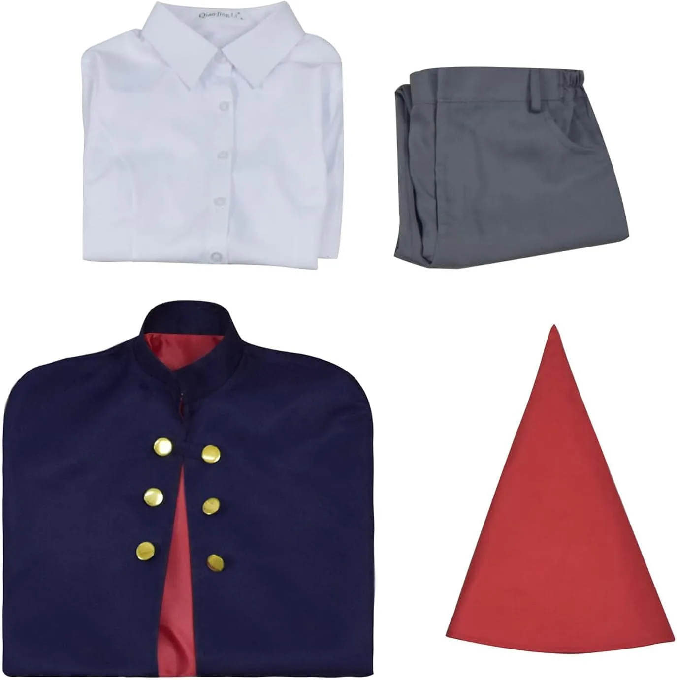 Mens Over The Garden Wall Cosplay Wirt Mantle Costume Cloak with Hat Halloween Outfits Uniform Robe