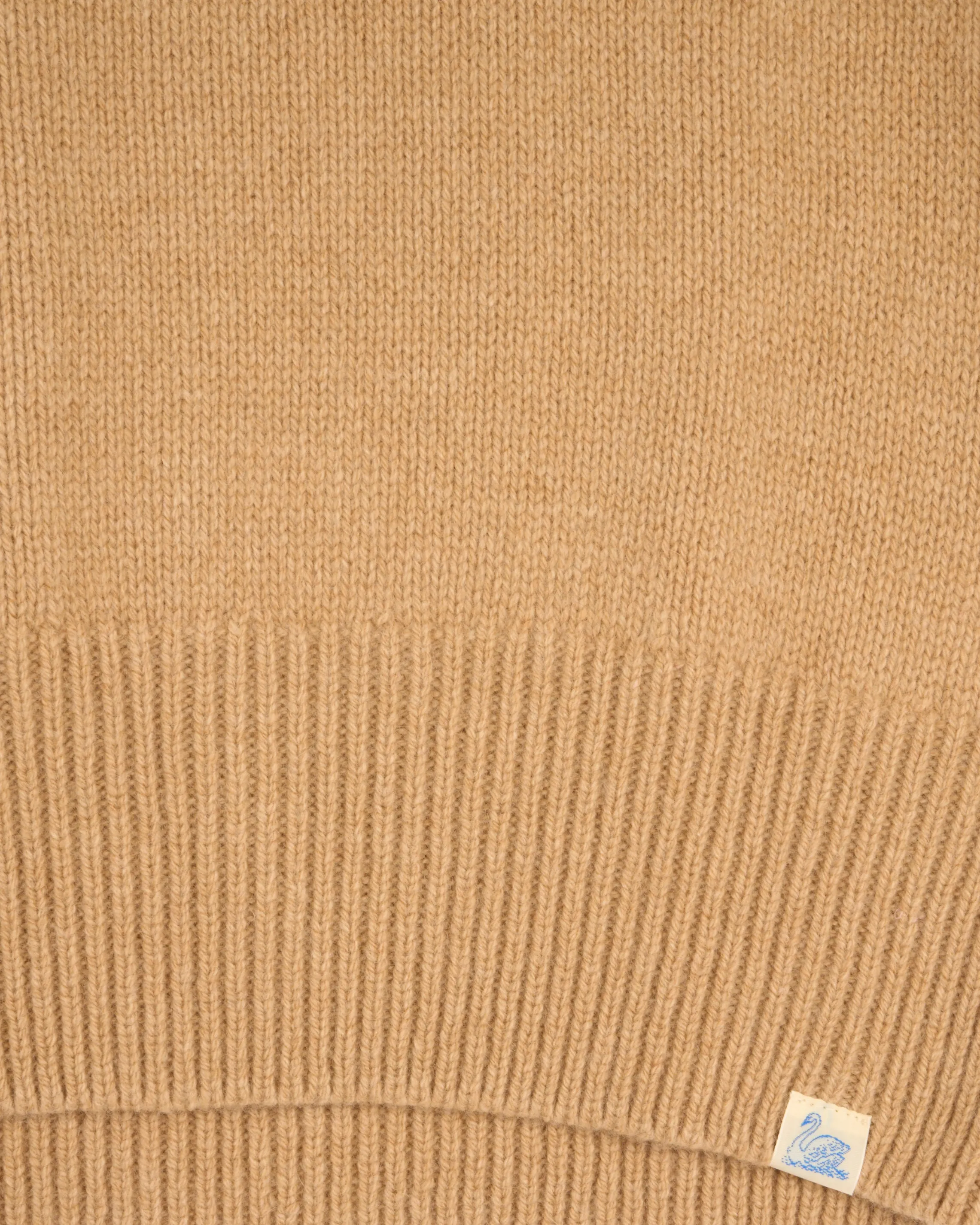 Merz b. Schwanen Good Basics LOCT01 Merino Wool & Cashmere Relaxed Turtleneck Pullover - Toffee