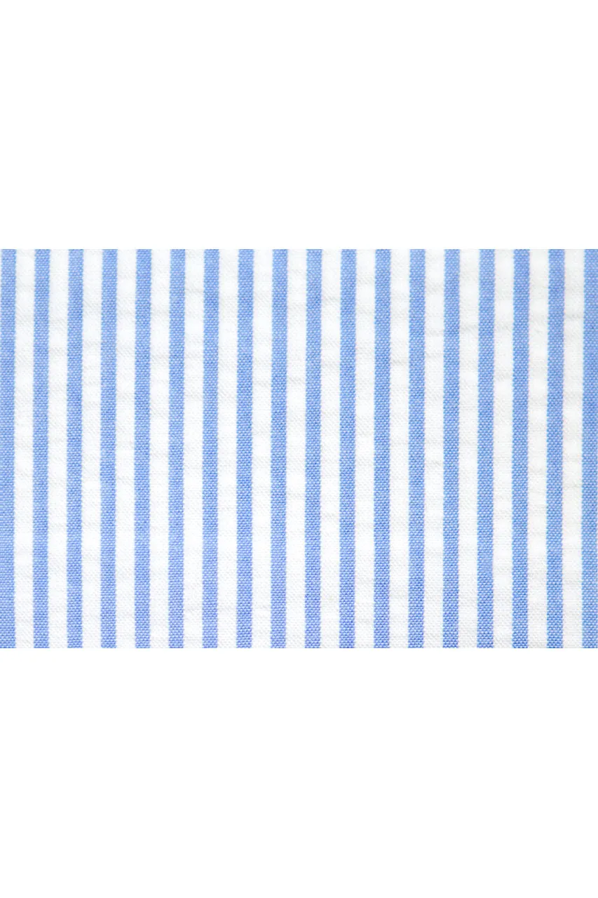 Monterey Cotton Seersucker Shorts - Skyblue