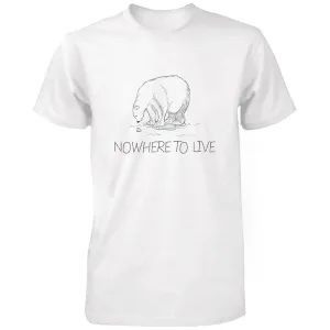 Nowhere To Live Polar Bear Men's Shirts Earth Day Save Polar Bear Campaign