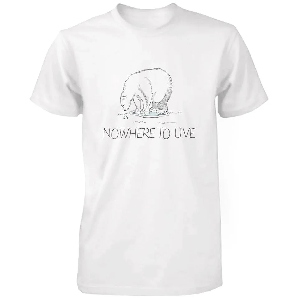 Nowhere To Live Polar Bear Men's Shirts Earth Day Save Polar Bear Campaign