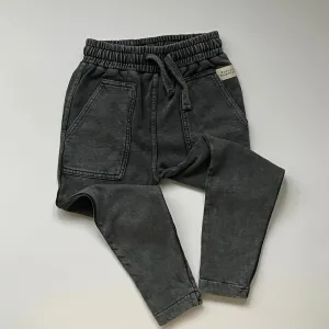 Organic Toddler Cargo Pants - Charcoal