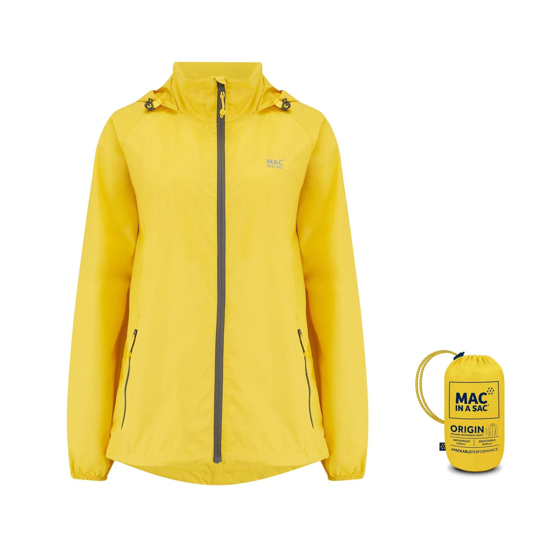 Origin Packable Waterproof Jacket - Yellow
