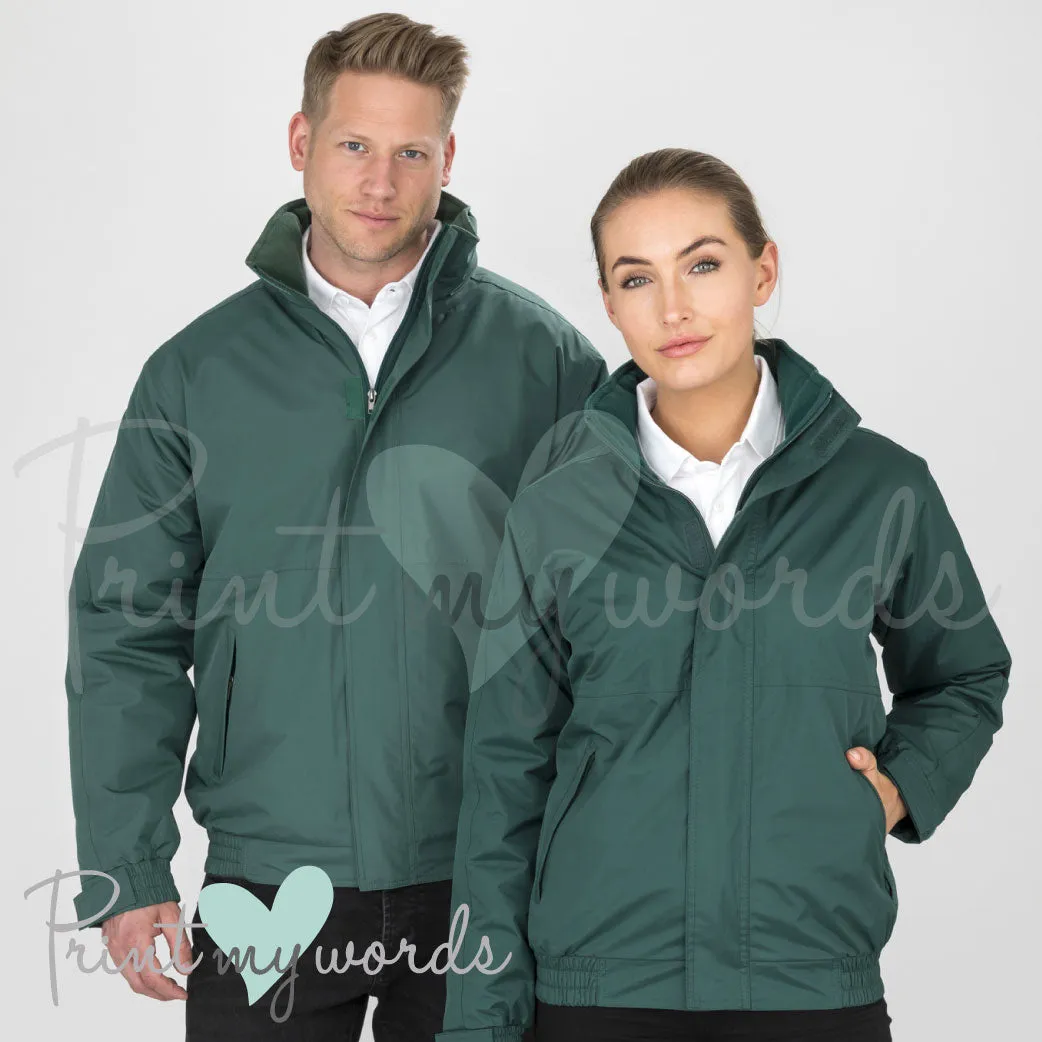 Personalised Waterproof Equestrian Jacket Coat Blouson - Horse & Rider
