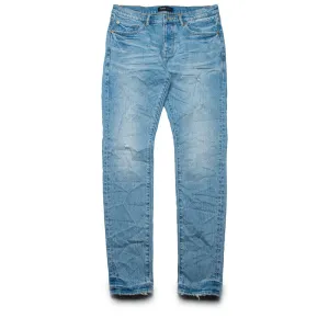 Purple Brand Low Rise Skinny Leg Vintage Abrasions Jean - Light Indigo