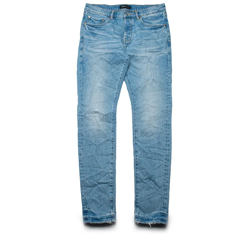 Purple Brand Low Rise Skinny Leg Vintage Abrasions Jean - Light Indigo