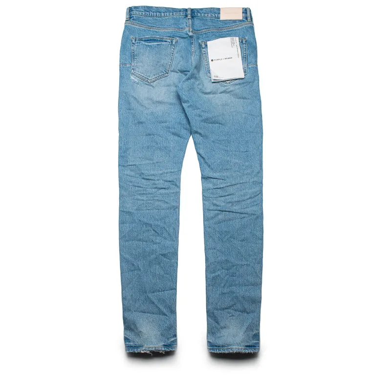 Purple Brand Low Rise Skinny Leg Vintage Abrasions Jean - Light Indigo