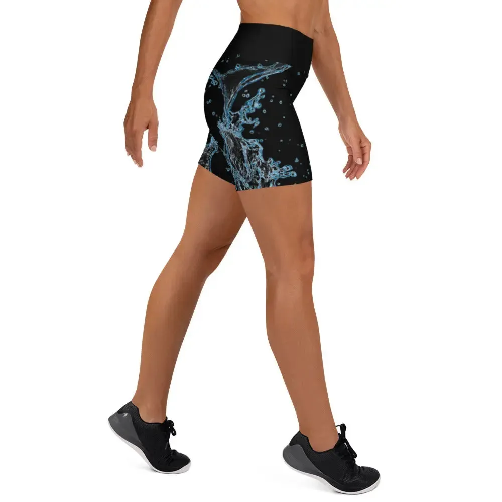 "Splash" Collection - Yoga Shorts High Waist