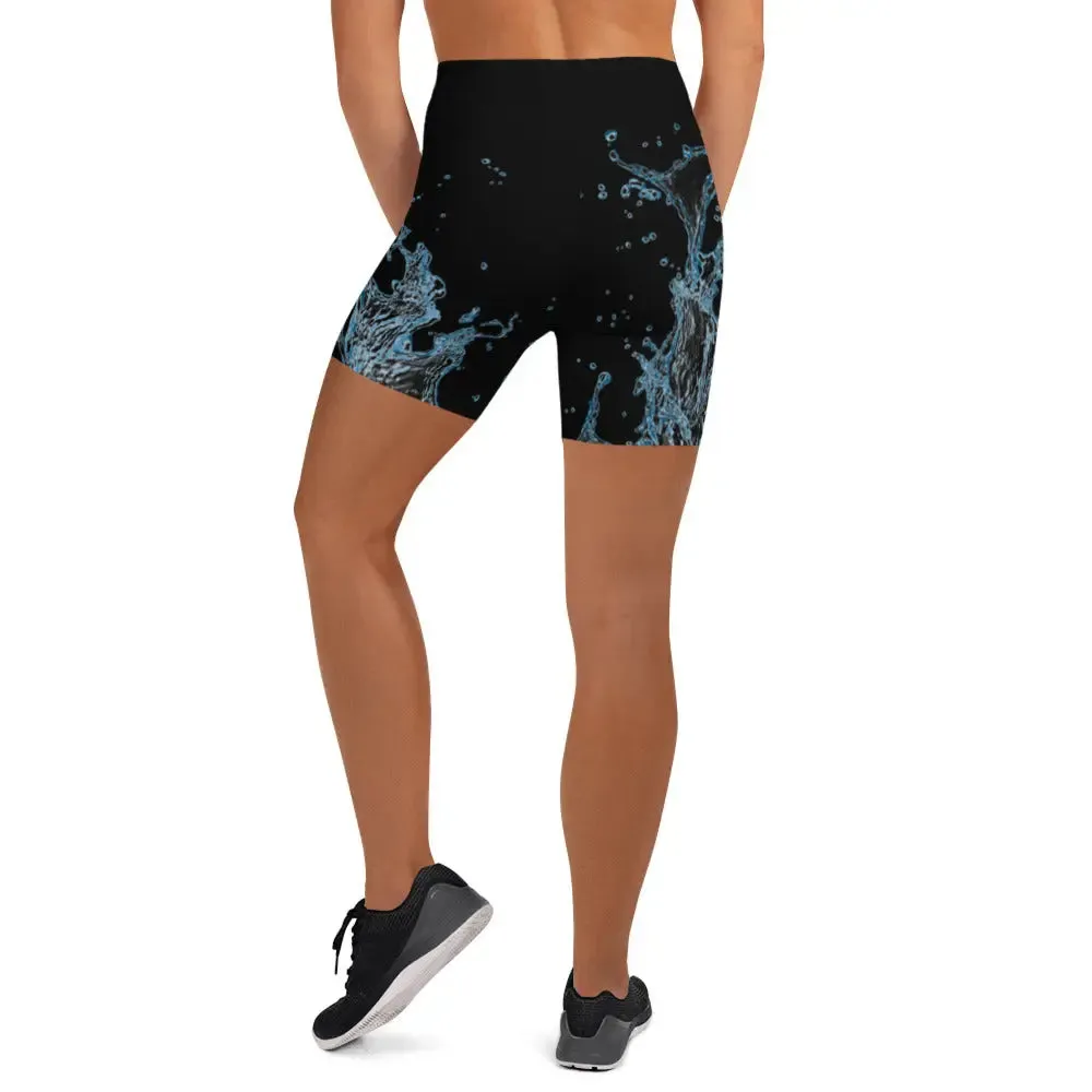 "Splash" Collection - Yoga Shorts High Waist