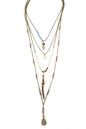 Sachi Shells and Beads Layered Necklace