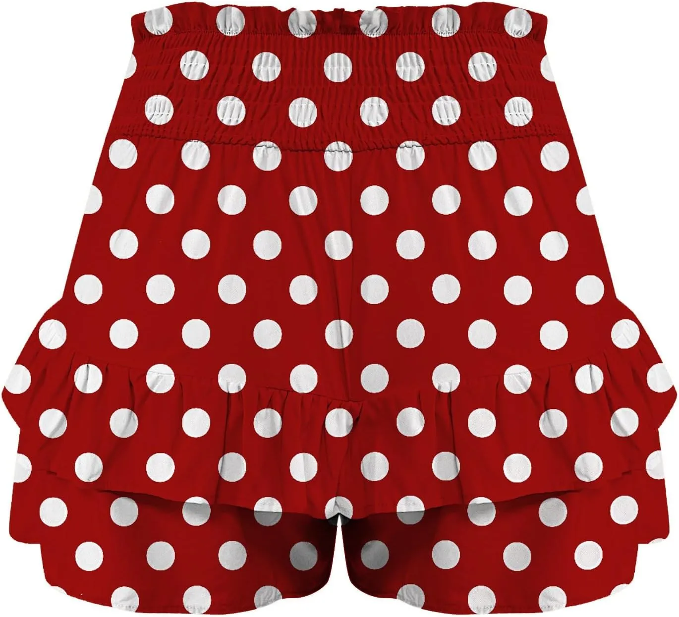 Shorts for Women Summer Polka Dot High Wasited Yoga Skirts Casual Lightweight Workout Tennis Flowy Beach Short Pants