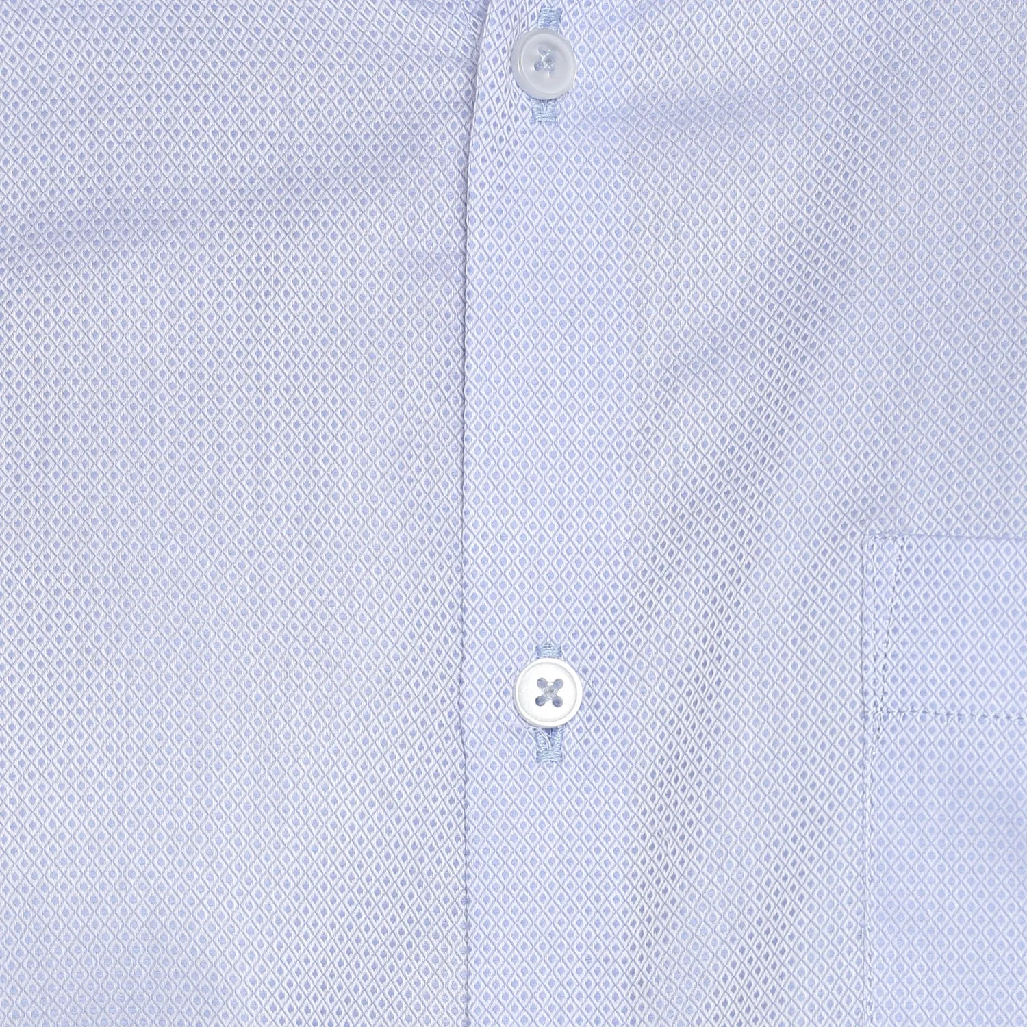 Sky Blue Cotton Self Design Slim Fit Shirts