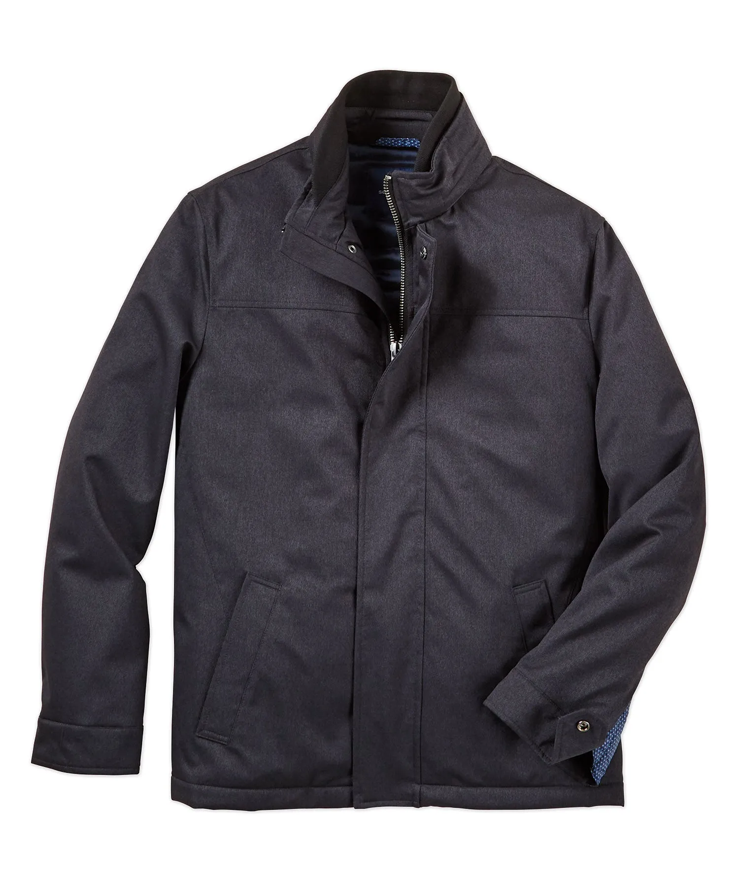 Stokes Zip-Front Jacket with Knit Collar