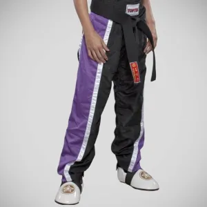 Top Ten Kids Mesh Kickboxing Pants Black/Purple
