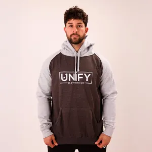 UNIFY Baseball Hoodie - Classic UNIFY Essential Mens Hoodie - UNIFY Double Grey Jumper