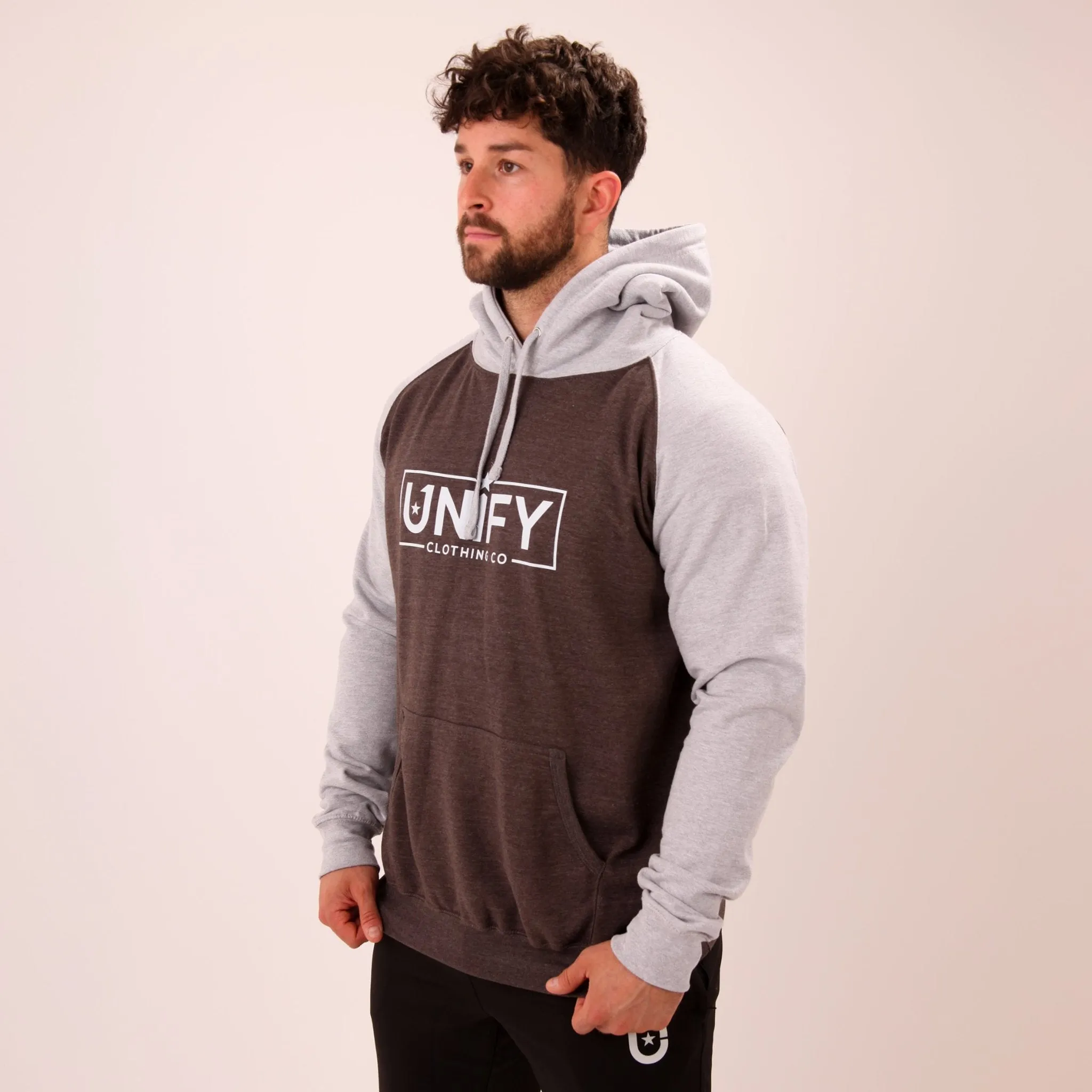 UNIFY Baseball Hoodie - Classic UNIFY Essential Mens Hoodie - UNIFY Double Grey Jumper