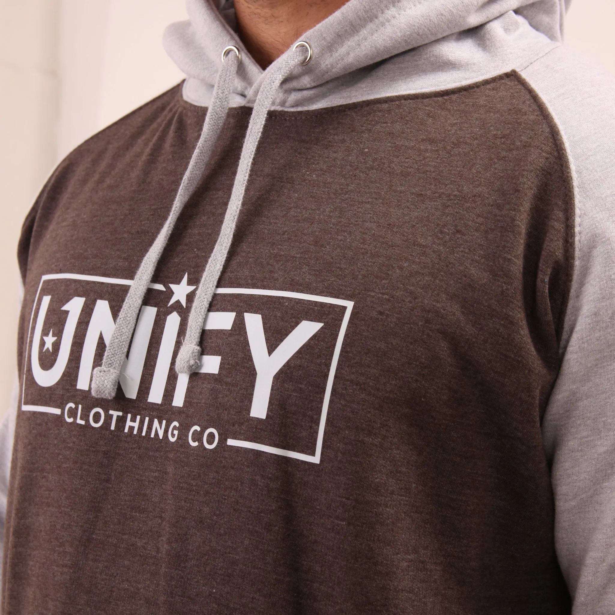 UNIFY Baseball Hoodie - Classic UNIFY Essential Mens Hoodie - UNIFY Double Grey Jumper