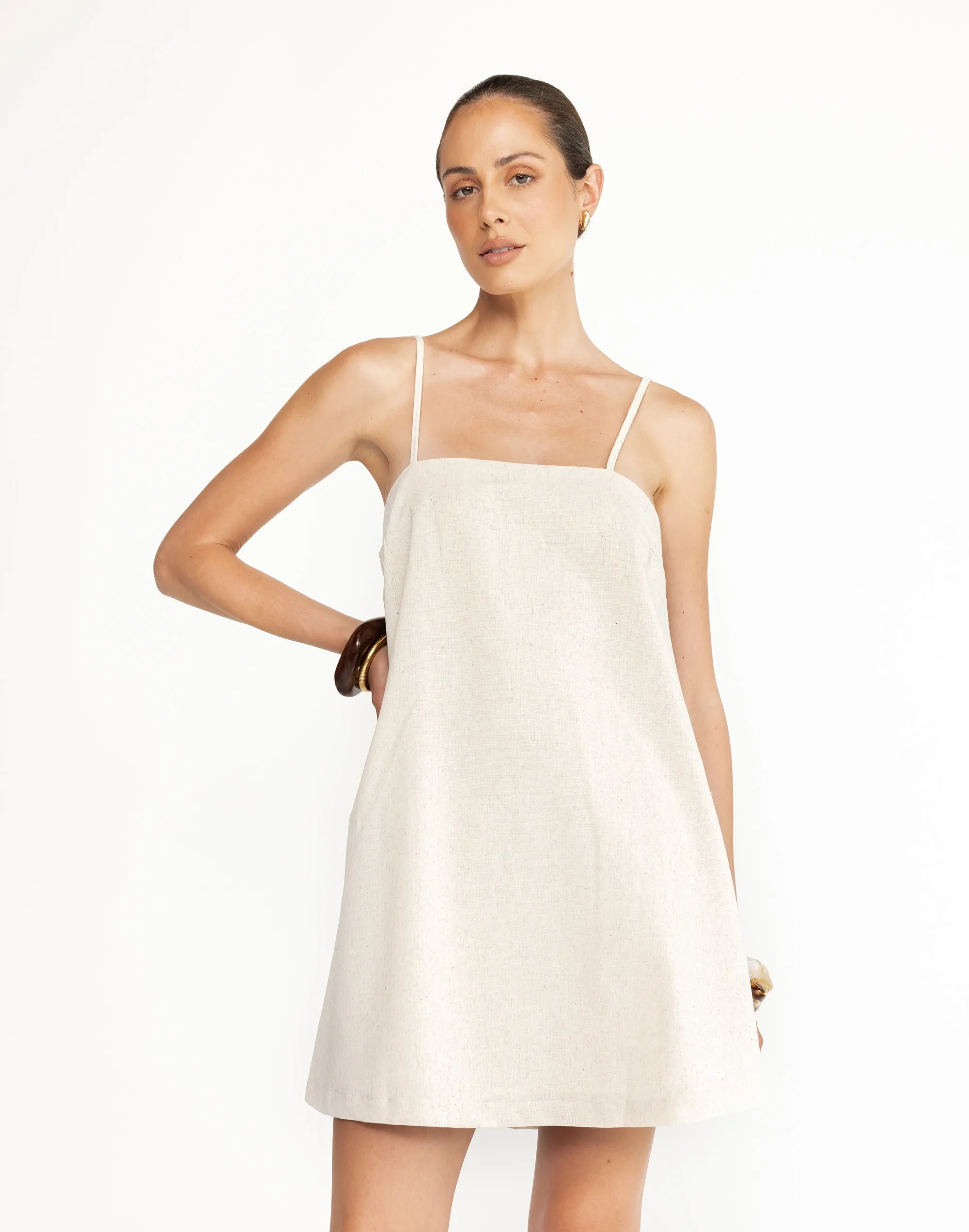 Valerie Mini Dress (Oat)