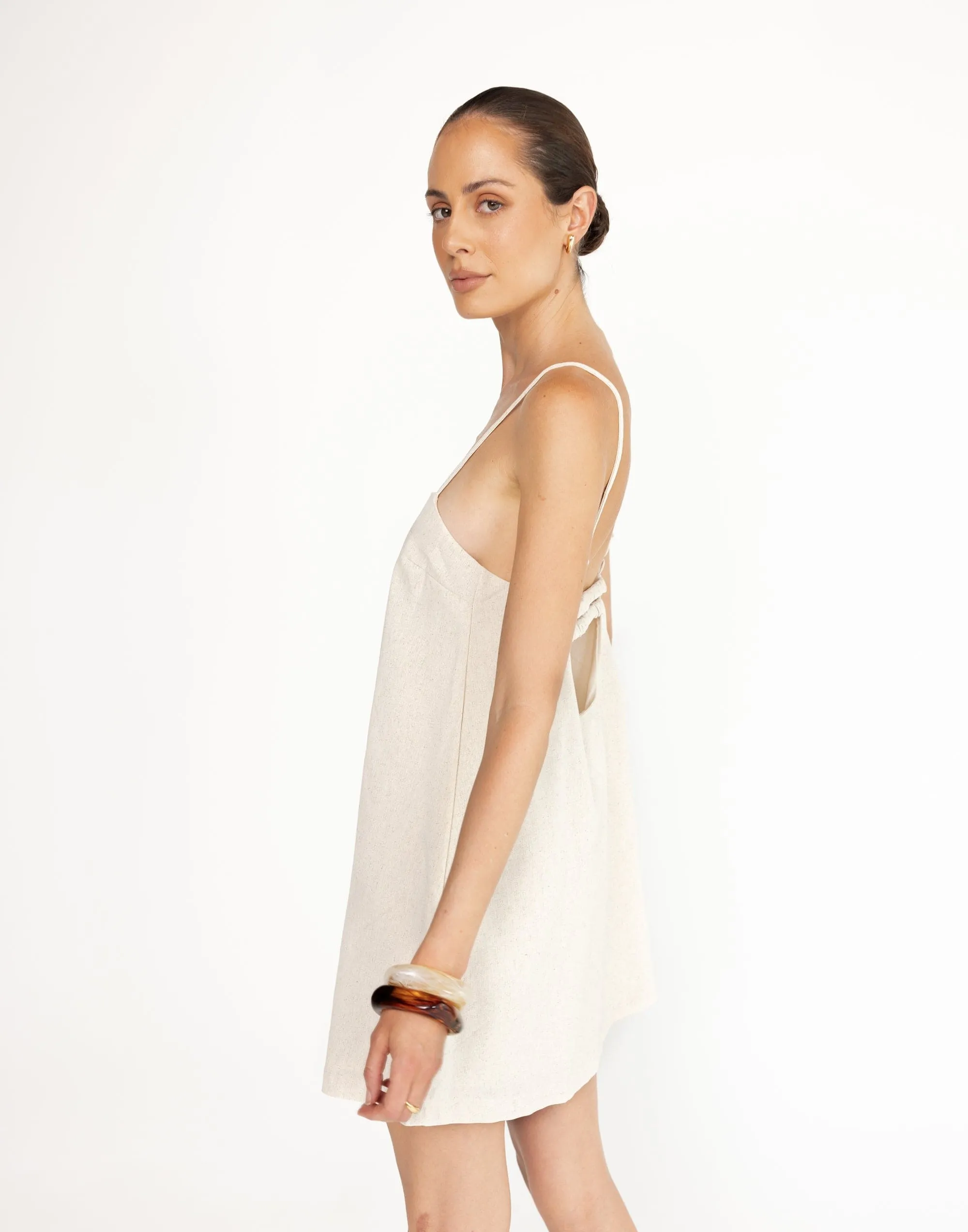 Valerie Mini Dress (Oat)