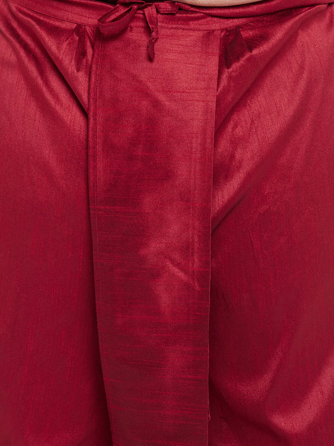 VASTRAMAY Maroon Nehru Jacket With Gold Kurta