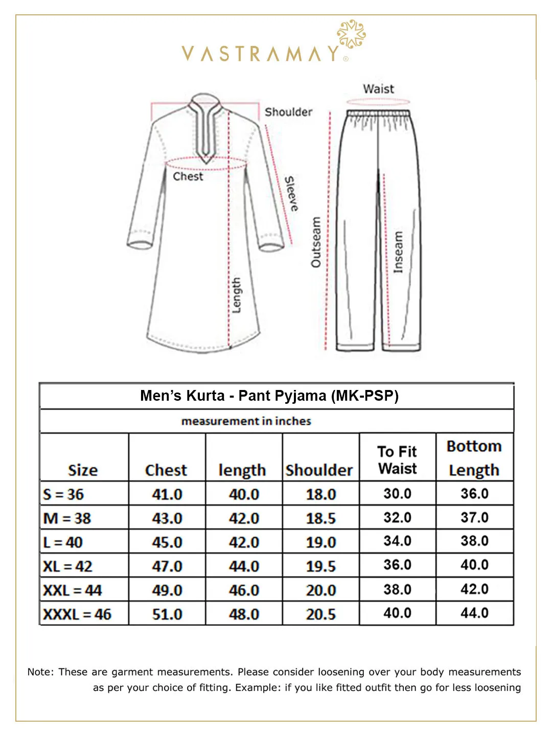 VASTRAMAY White Cotton Silk Kurta Pyjama Set