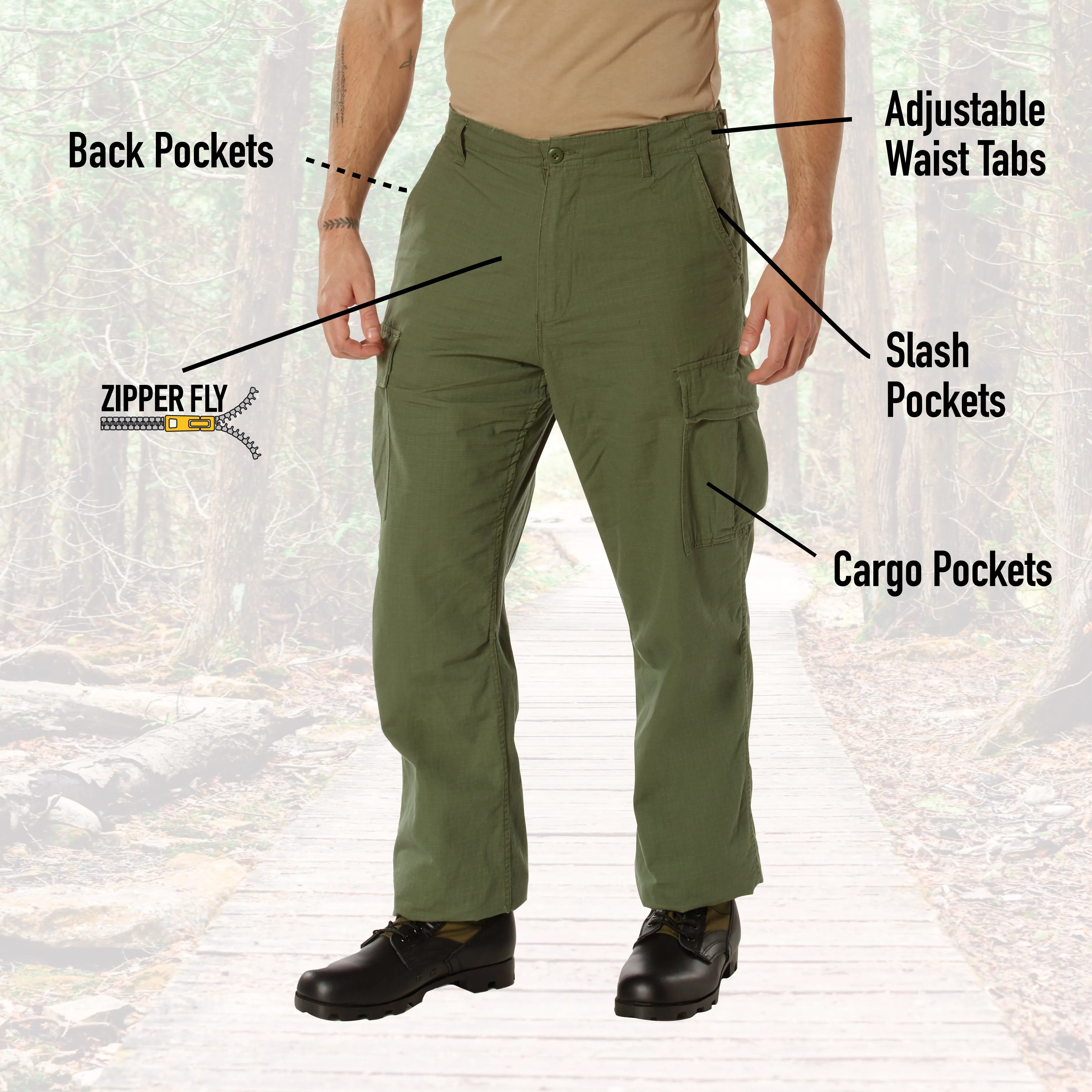 [Vintage Vietnam Era] Cargo Fatigue BDU Pants