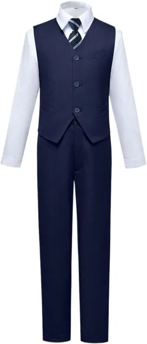 Visaccy Boys Suits Slim Fit Dress Clothes Ring Bearer Outfit