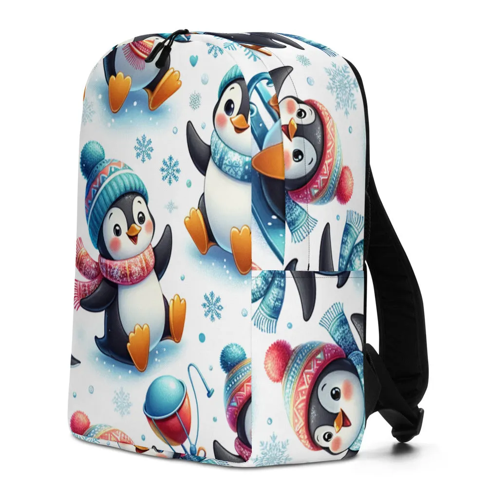 Whimsical Winter Wear Minimalist Backpack