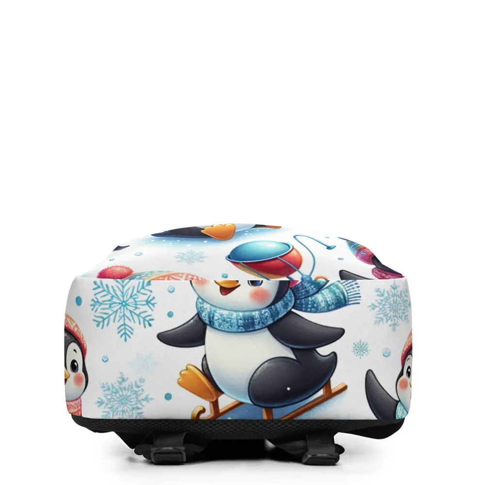 Whimsical Winter Wear Minimalist Backpack