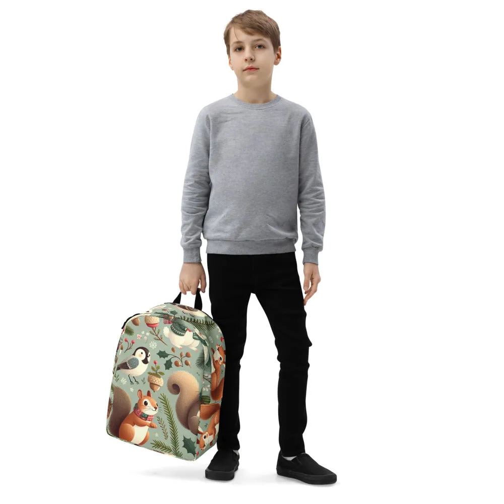 Whimsical Winter Wear Minimalist Backpack
