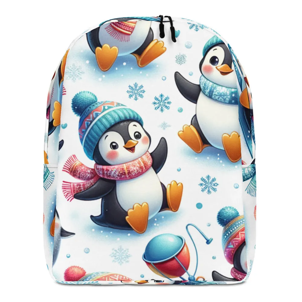 Whimsical Winter Wear Minimalist Backpack