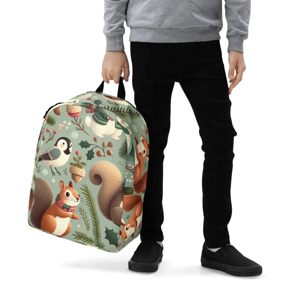 Whimsical Winter Wear Minimalist Backpack