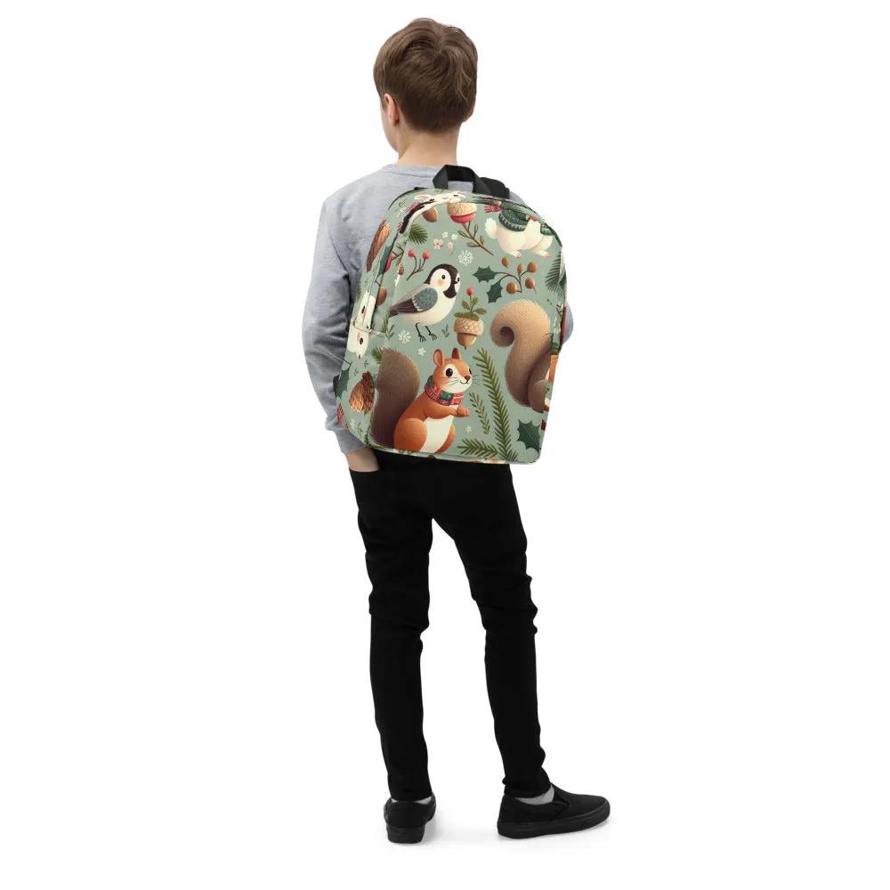 Whimsical Winter Wear Minimalist Backpack