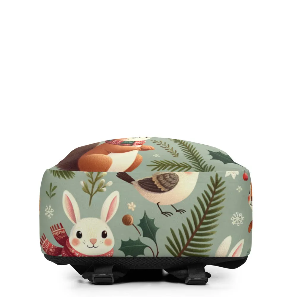 Whimsical Winter Wear Minimalist Backpack
