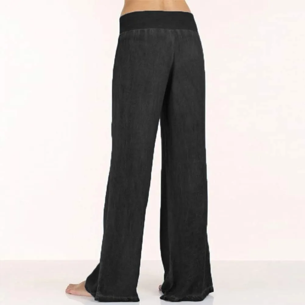 Wide Leg Trousers for Women Plus Size High Waist Straight Leg Jeans Casual Straight Leg Trousers