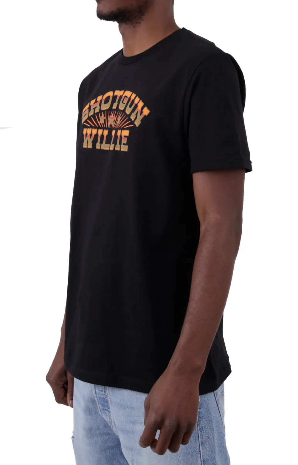 Willie Nelson x Brixton Shotgun Graphic Tee - Black