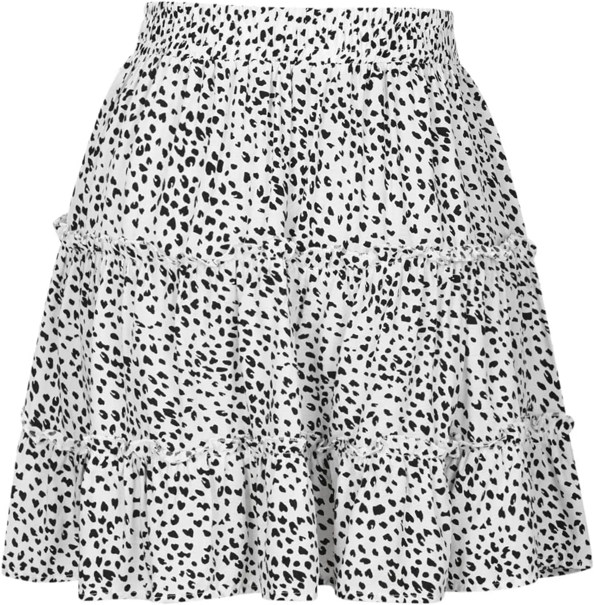 Women Boho Mini Skirt 2024 Summer Fashion Casual Flowy High Waist Beach Pleated Y2K Layered Novelty Short Skirts