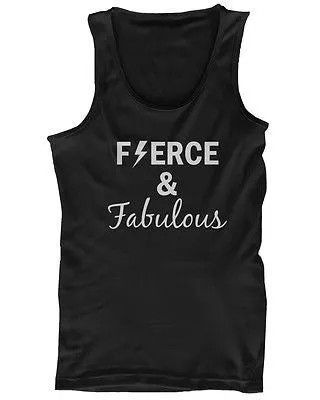 Women's Cute Black Cotton Work Out Tank Top - Fierce and Fabulous