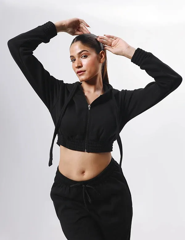 Women's Suit Zipper Casual Hoodie Waist Stretch Pants