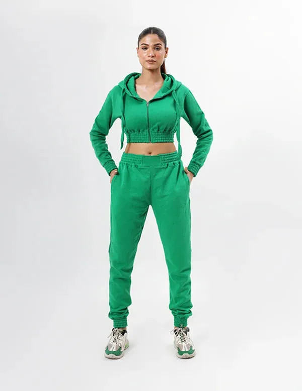 Women's Suit Zipper Casual Hoodie Waist Stretch Pants