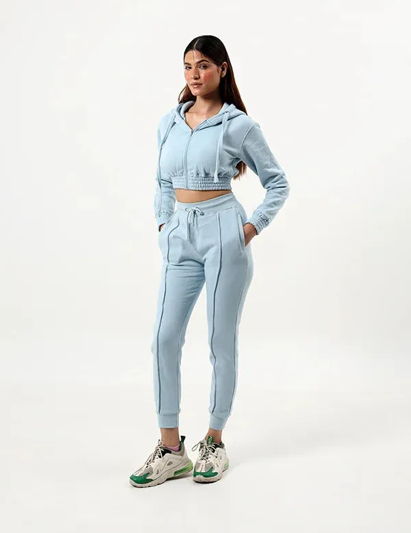 Women's Suit Zipper Casual Hoodie Waist Stretch Pants