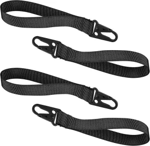 XTACER Tactical 1-inch Wristlet Keychain Strap Hand Wrist Lanyard Key Chain Holder for Key (PACK of 4) (Black)